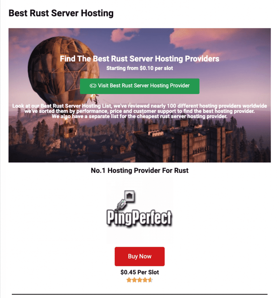 Best Rust Server Hosting